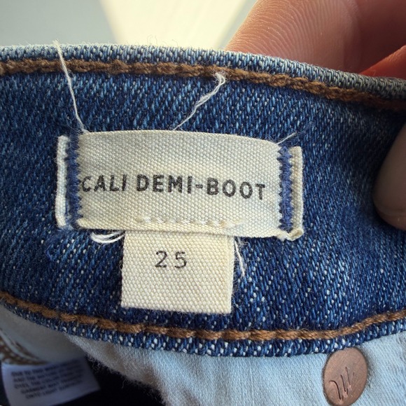 Madewell Cali Demi-Boot Jeans Women 25 High Rise Medium Wash Blue Stretch Denim - Picture 6 of 10